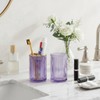 Tonxus Toothbrush Holders for Bathrooms, Purple Glass Toothbrush Holder and