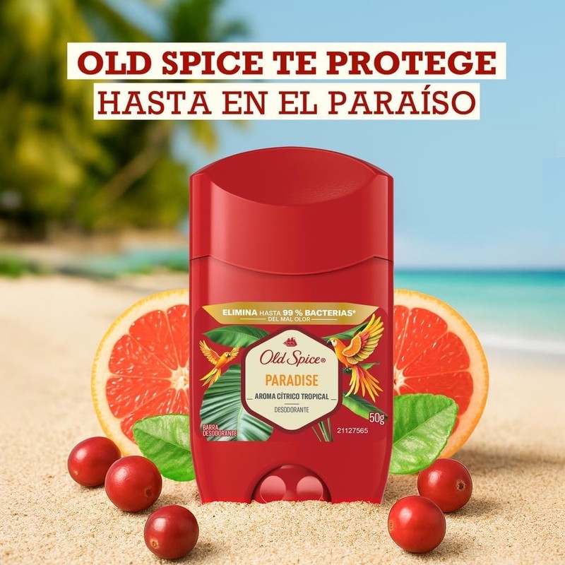 Old Spice Desodorante en Barra para hombre Paradise 50 g