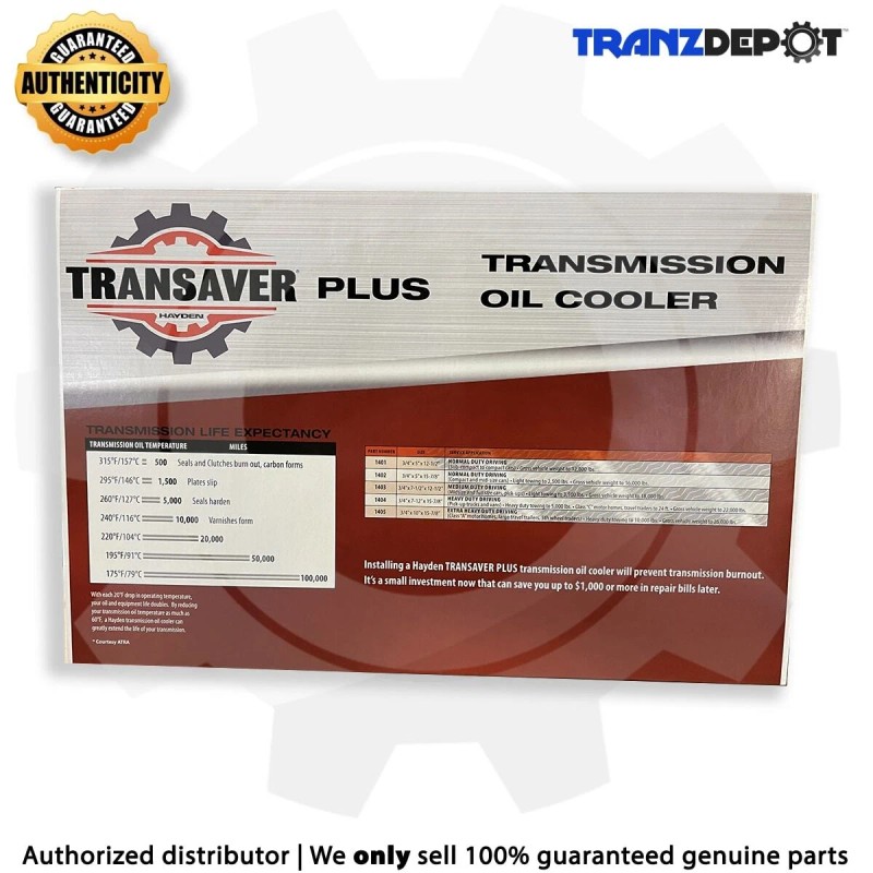 Hayden Transaver Plus Transmission Oil Cooler 3/4 x 7.5 x