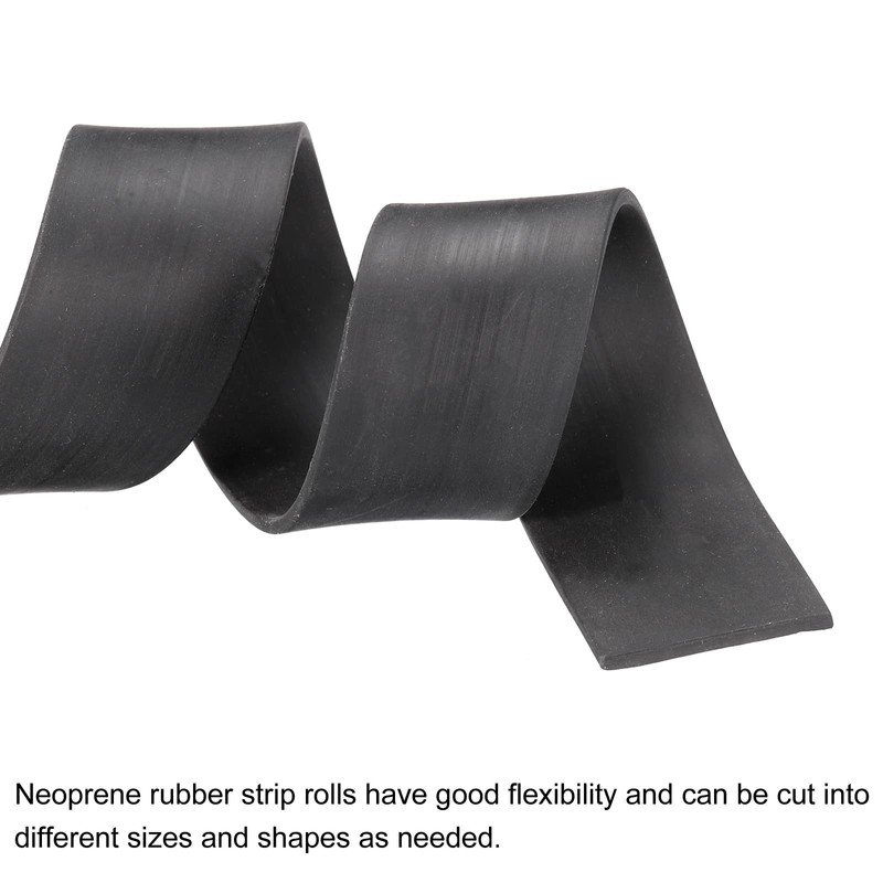 sourcing map Neoprene Rubber Sheet Rolls 3mm(T) x40mm(W) x4m(L), Solid