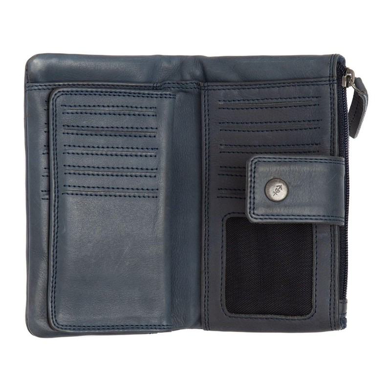 The Chesterfield Brand Fresno Leather Wallet 10 cm, navy, Elegant