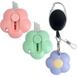 Roellgs Mini Shrink Opener with Keychain for Easy Hanging, Mini Shrink Opener Letter Opener with Keychain for Easy Hanging (Flower)