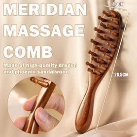 Shimmerz Brush for Dreads Comfortable Massage Comb Scraping Massage Tools Wide Tooth Comb Elegant Wood Easy to Hold Suitable for Scalp Care and Hairstyle