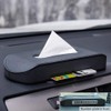 Mr.Ho Luxury Black Leather Car Napkin Holder, Multi-use Paper Towel