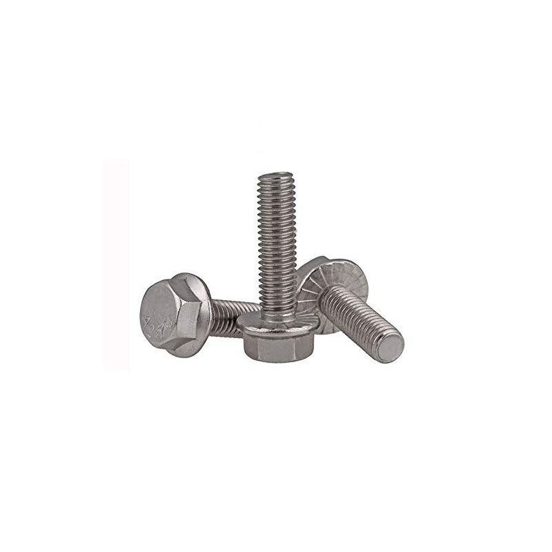 Stainless Steel Flanged Hex Head Bolts Flange Hexagon Screws