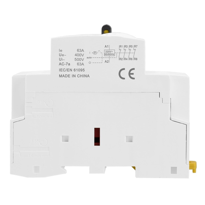 Heschen Modular Household AC Contactor, HSR1-63M/04, 63A, 4 Pole, 4NC,