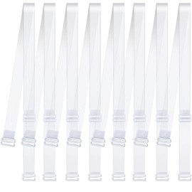 GUKOY Clear Invisible Bra Strap 4 Pairs (15mm)
