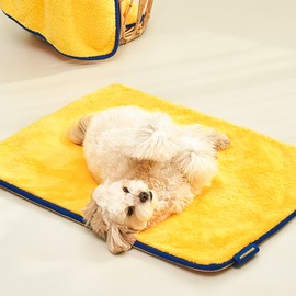 PETHROOM [Pesroom] Sponge Dry Mat for Dogs and Cats, Microfiber Towel, Bath Mat