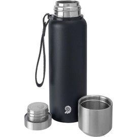 Origin Outdoors Unisex - Adult PureSteel Insulated Flask, Black, 0.5 L