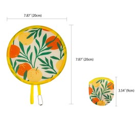 4 Pcs Round Foldable Hand Fans, 4 Styles Handheld Fans Foldable Cooling Fans, Round Japanese Folding Fans Handheld for Indoor Outdoor Travel, Events, Festival, Party Decoration (Summer)