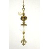 Trace Ellements Brass Fleur de Lis and Crystal Clear Faceted