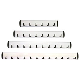 Plastic Key Rack Hook Rack with 6, 8, 10 or 12 Hooks, Sturdy Coat Rack Key Rack, 446-3 - 315 x 35 mm with 10 hooks