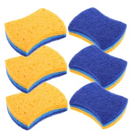 Ipetboom 2sets 6pcs Multi Use Kitchen Sponges Durable Cleaning Accessories with Strong Water Absorption for Dishes Pots Pans Sinks and Bathroom Cleaning Practical Housewarming Present 6pcs*2