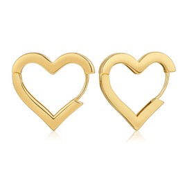 14k Gold Plated And Silver Plated Geometric Hoop Earrings for Women, Minimalist Hoop Huggie Earrings for Women Gift, Copper, No Gemstone