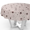 Fabric Tablecloth Washable Table Linen Tablecloth Cotton Polyester Stars Round