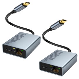 Adaptador Ethernet de 1000 Mbps para Chromecast con Google TV, ELECTOP USB tipo C a RJ45 Gigabit Ethernet adaptador de red compatible con Google TV Chromecast HD/4K y más transmisiones de TV Sticks,