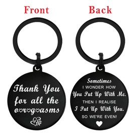 Boyfriend Birthday Gift Ideas - Mens Anniversary Keychain Gifts for Boyfriend, Funny Gifts for Him, Naughty Gifts for Husband