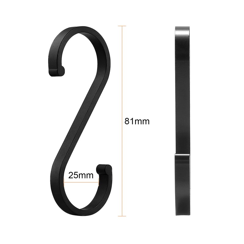S Shaped Hooks, Set of 12, S Shape, Universal Hooks,