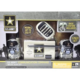 Brooklyn Lollipop US Army Communication Command Walkie Talkie Toy Set Base Station 3 Piece Set