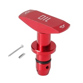 MACHSWON 5mm Car Oil Dipstick Pull Handle Aluminum Alloy for Mus-tang GT V8 GT500 1999-2011 for Fo-rd (Red)