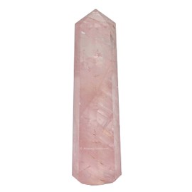 Star Rose Quartz Crystal Towers ~ Natural Healing Crystal Point Obelisk for Reiki Healing and Crystal Grid (3" to 4" INCH)