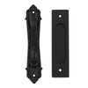Sliding Barn Door Handle Aluminum Alloy Black Punch Free Double