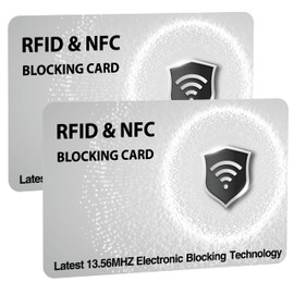 SaiTech IT 2 PK RFID Blocking Cards Protect Your Entire Wallet, Purse, and Cards from NFC Contactless Theft Wallet for Men & Women - WG Silver