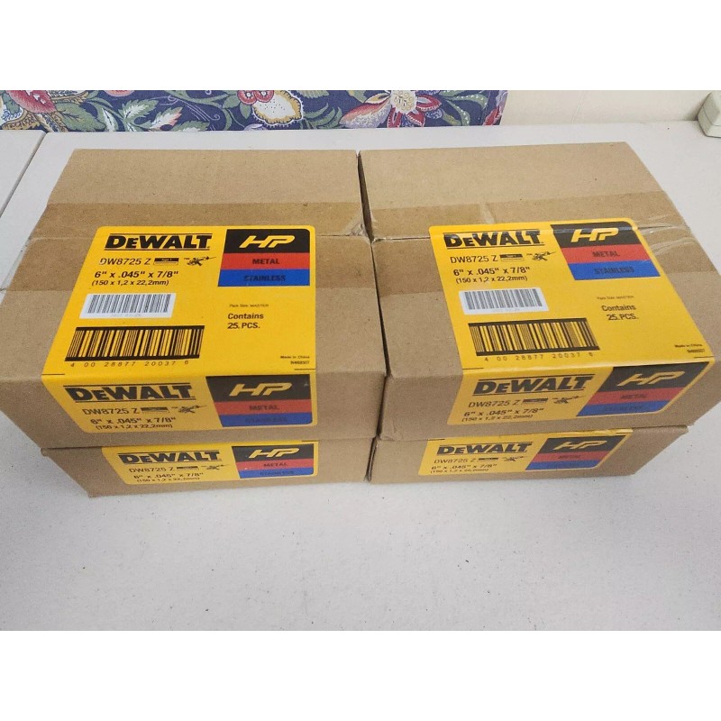 DEWALT DW 8725 6" THIN HP METAL CUTTING WHEEL 100