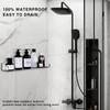 Bakzon Acrylic Shower Shelves 2 Pack, Self Adhesive No Drill