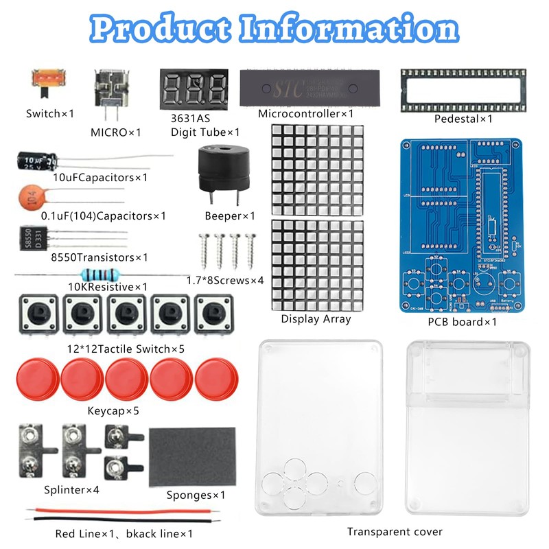 FAELNK DIY Game Console Soldering Kit Electronic Building Kit DIY