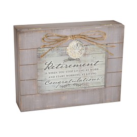 Cottage Garden Retirement Start Living Grey Distressed Locket Music Box Plays Edelweiss