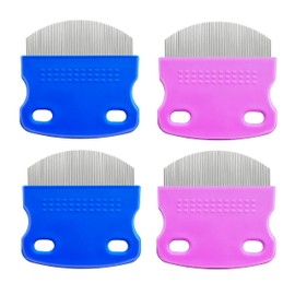 Professional Eye Comb for Pets, Stainless Steel Tear Stain Remover，4 Pack