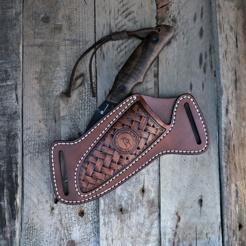 Tourbon Leather Fixed Blade Knife Sheath for Belt Knives Holder