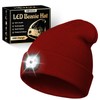HEYAXA Unisex LED Beanie with Light, Rechargeable Headlamp Hat, Warm