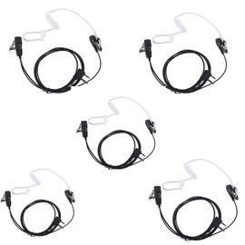 Pdflie avph3 Headset Walkie Talkie Wired Black Earpiece for Midland Radio lxt630vp3 lxt500vp3 gxt1050vp4 1000g gxt FRS gmrs lxt630pa lxt600pa gxt1000vp4 avph4 avph5 GTX 1000 lxt600(5Pack)