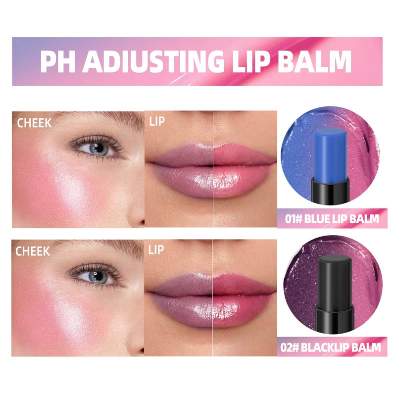 Colour Changing Lip Balm & Cheek Tint - Moisturising Lipstick