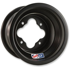 Douglas Wheel Tire A5 Wheel - 10x8 - 3+5 Offset - 4/110 - Black, Bolt Pattern: 4/110, Rim Offset: 3+5, Wheel Rim Size: 10x8, Color: Black, Position: Front/Rear
