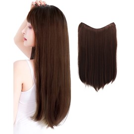 TefuRe BA5061ST45CHOCO Hair Extension, Hair Extension, Pin for Easy Installation, One Touch Hair Extension, Point Wig, Long, Straight/45