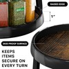 Simple Houseware 2-Tier Lazy Susan Spice Organizer, 10-Inch Diameter, Rustic