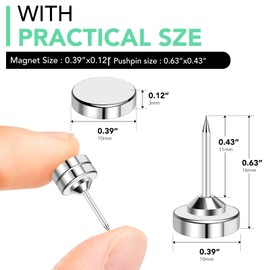 E BAVITE Push Pins Magnetic Thumb Tacks, 10 Sets Magnet Pushpins for Wall Bulletin Board Cork Board Cute Decorative Push Pin Clips Thumbtacks for Poster Hanger Photo Picture Hanging Accessories