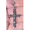 Silver Cross ✝️ Crystal Clear CZ Zipper Pull & Keychain