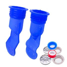 Shower Floor Drain Backflow Preventer, Waterless Trap Seal, One Way Drain Valve Sewer Core (1.28-1.58 inch, Blue)