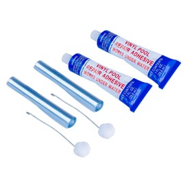 ATIE Heavy-Duty Vinyl Liner Pool Repair Patch Adhesive Glue Kit for Above Ground Inflatable Pools with Water Leak or Inflatable Pool Float, Toy, and Lounge with Air Leak - Work Under Water (2 Pack)