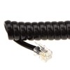 kenable Telephone Handset Coiled RJ10 Plug to RJ10 Plug Cable