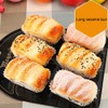 6pcs Artificial Bread Simulation Bread Model PU Long Sesame Bread