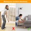 GINOYA Teflon Furniture Sliders, 20pcs 1inch Square Stick Furniture Glides