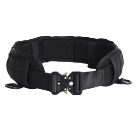 TRIWONDER Tactical Belt, Airsoft Belt, One-Touch Belt, Molle System, Survival Game, Equipment, Gun Belt, Military Work, Outdoor, DIY, 02 black