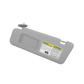 Motoforti Car Sun Visor with Mirror Left Driver Side Fit for Toyota Highlander 2008 2009 2010 2011 2012 2013 with Vanity Light 74320-48500-B0 Gray Long-Lasting