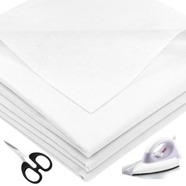 Annickee Bügelvlies, 300 x 100 cm Weiß Aufbügelbarer Einlagestoff mit Schere, Bügelflies Leichtes Gewicht Einseitig 50g/m², Vlies zum Aufbügeln für Bügelfalten, Nähhandwerk, Verstärkte Bekleidung