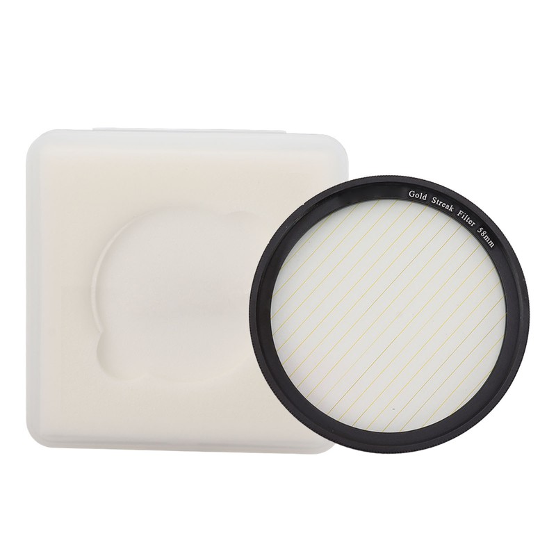 Gold Streak Filter Light Flare Effect Filter Optical Glass Camera